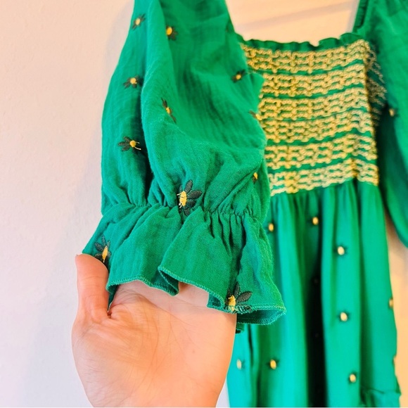 Dahlia Dress Duple Free People Floral Embroidered Boho Large - Picture 10 of 12